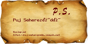 Puj Seherezádé névjegykártya